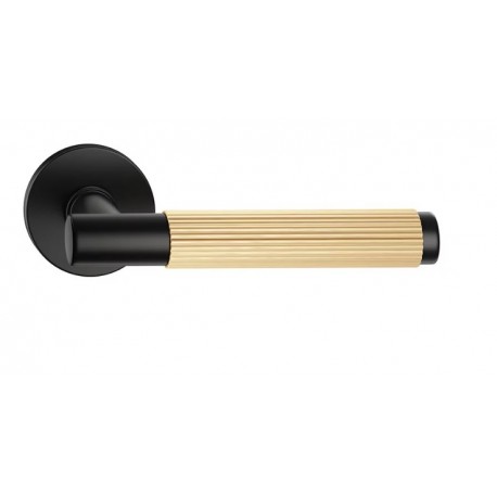 Klamka TIME LINEAR SLIM czarny/złoty mat