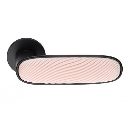Klamka DUNE ONO+PSR czarny +różowa porcelana DND
