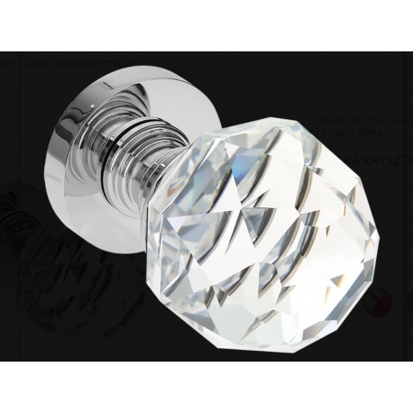 Gałka kryształowa KTK 090A ruchoma przezroczysta