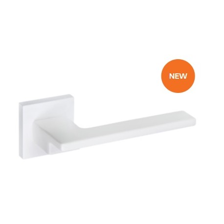 Klamka COSMO biała rozeta kwadrat VDS