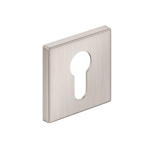 Rozeta kwadrat SLIM na wkładkę nikiel szczotkowany mat