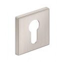Rozeta kwadrat SLIM na wkładkę nikiel szczotkowany mat