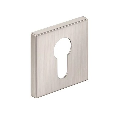 Rozeta kwadrat SLIM na wkładkę nikiel szczotkowany mat