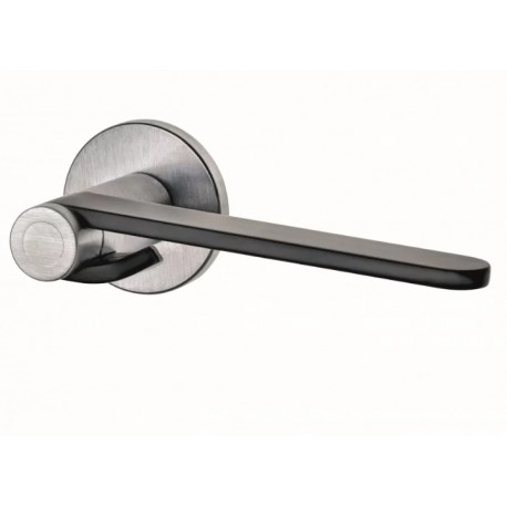 Klamka CLIP okrągła chrom satyna/czarna GHIDINI