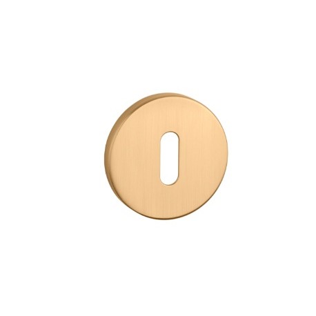 Rozeta okrągła Aprile R Slim 7mm na klucz KG złoty matowy