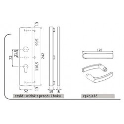 Klamka Toronto AXA z zabezpieczeniem FIX klasa 4 do drzwi zewnętrznych