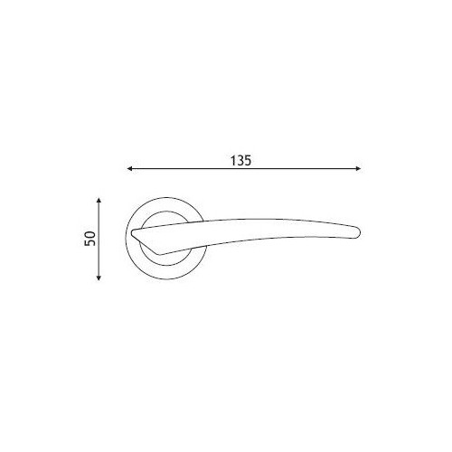 Klamka LAMIA chrom rozeta okrągła VDS