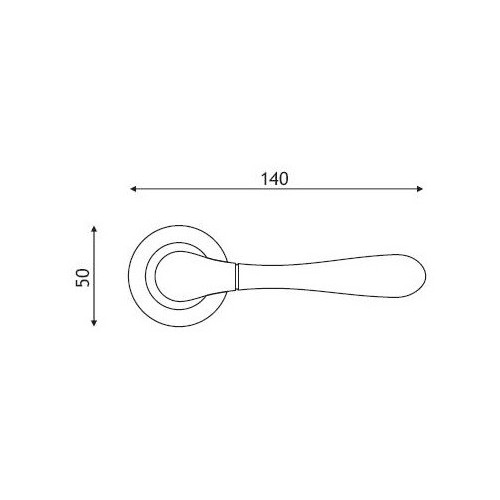 Klamka ERICA BIC chrom/chrom-satyna rozeta okrągła VDS
