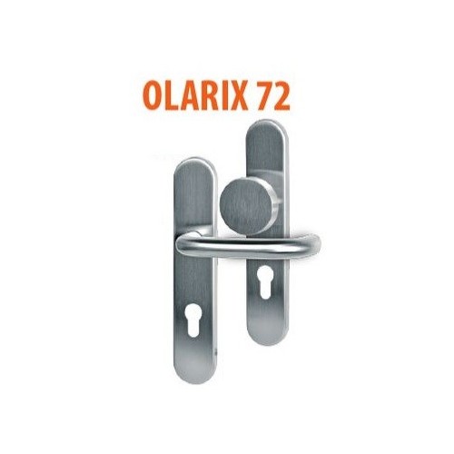 Gałko-Klamka OLARIX 72mm inox długi szyld VDS