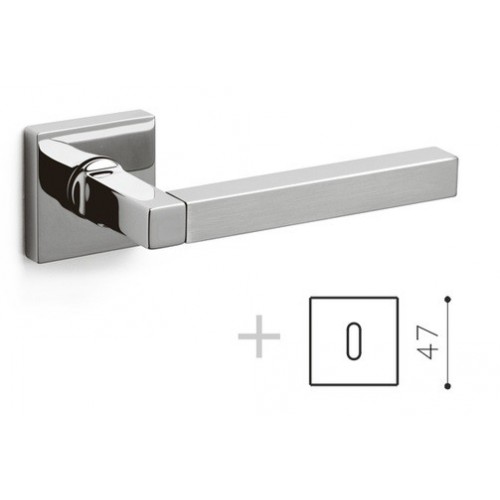 Klamka TIME Q chrom/chrom satyna OLIVARI