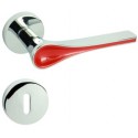Klamka Cebi POLARIS RED -R M6 chrom lakierowany