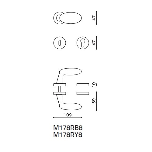 Klamka BLINDO chrom OLIVARI