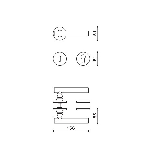 Klamka DOLCE VITA SuperFinish złoty OLIVARI