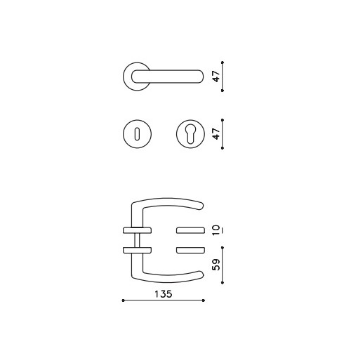 Klamka EMILIA chrom OLIVARI