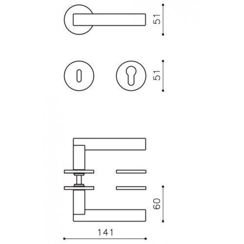 Klamka EUCLIDE chrom OLIVARI