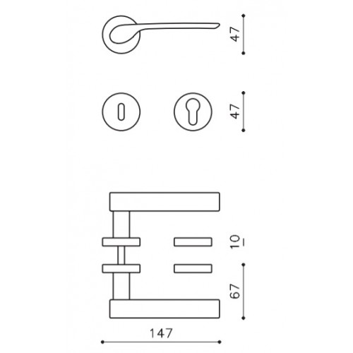 Klamka ALA chrom satyna OLIVARI