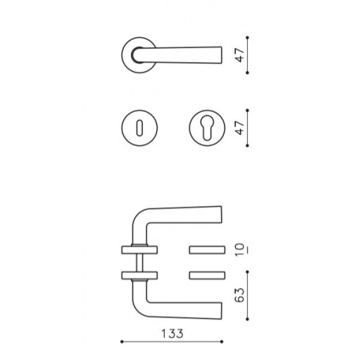 Klamka GARDA SuperFinish brąz satyna OLIVARI