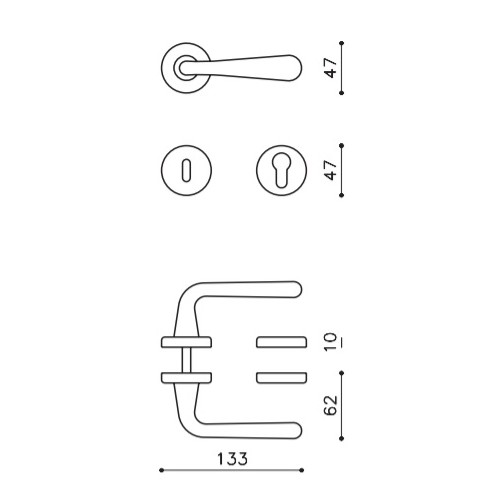 Klamka GOLIA chrom satyna OLIVARI