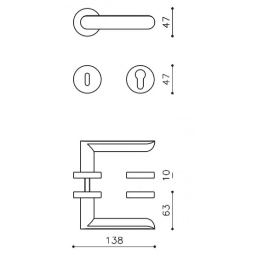 Klamka LASER chrom satyna OLIVARI
