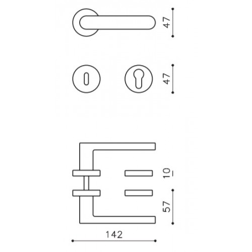 Klamka LINK chrom OLIVARI