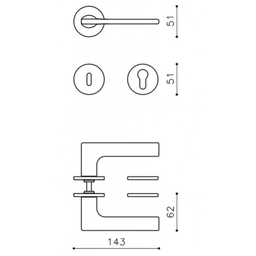 Klamka LOTUS chrom satyna OLIVARI