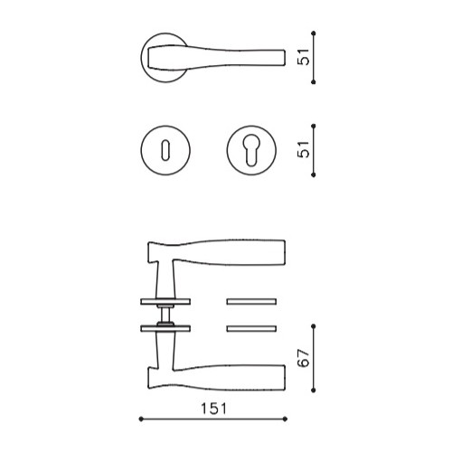 Klamka MARILYN SuperFinish inox OLIVARI
