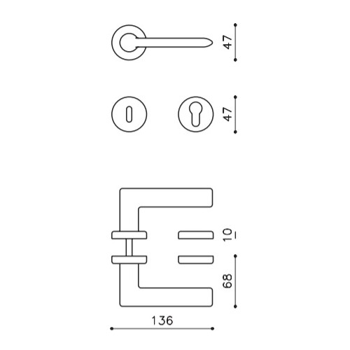 Klamka TECNO chrom OLIVARI