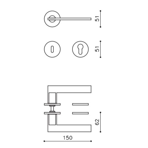 Klamka OPEN SuperFinish brąz satyna OLIVARI