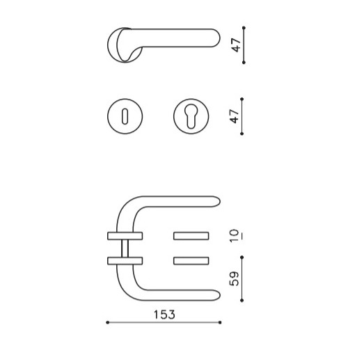 Klamka POLO chrom satyna OLIVARI