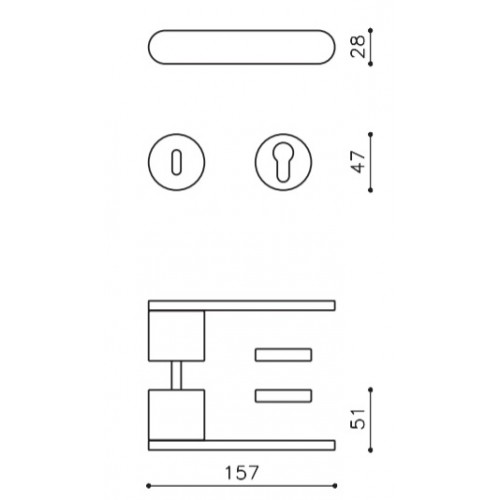 Klamka RADIAL chrom satyna OLIVARI