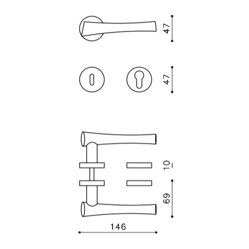 Klamka SIBILLA chrom OLIVARI