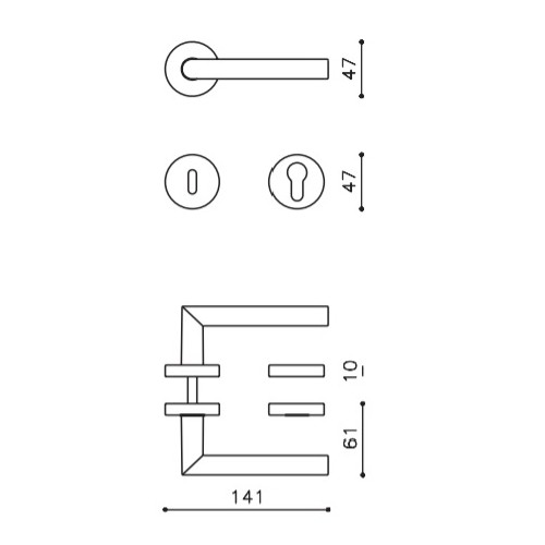 Klamka SERENELLA chrom satyna OLIVARI