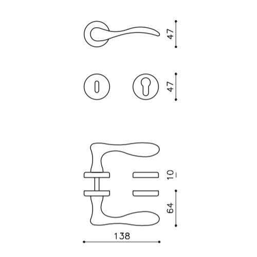 Klamka SIENA chrom satyna OLIVARI