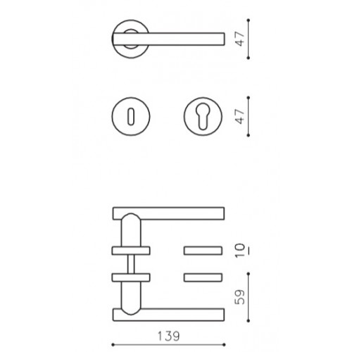 Klamka STILO chrom satyna OLIVARI
