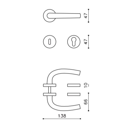 Klamka TIZIANELLA F chrom OLIVARI