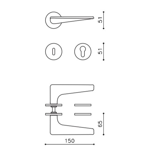 Klamka TWIST SuperFinish antracyt OLIVARI