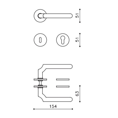 Klamka VIRGOLA chrom satyna OLIVARI