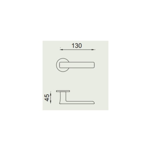 Klamka FOLD okrągła ZCS chrom satyna DND