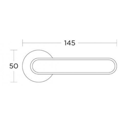 Klamka 2195 chrom/biały CONVEX