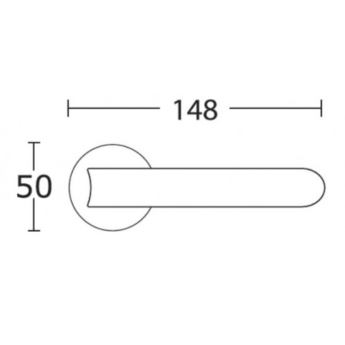 Klamka 2215 nikiel satyna CONVEX