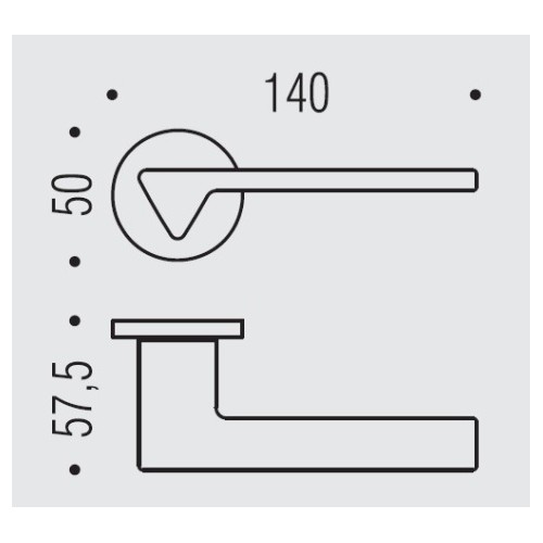 Klamka AMA GM - grafit matowy Colombo