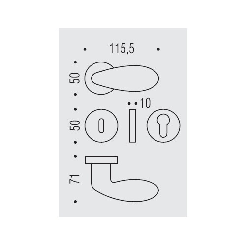 Klamka DROP CM - chrom mat Colombo