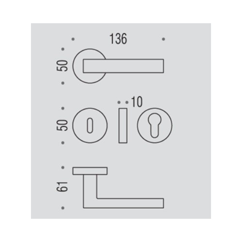 Klamka ELLE GM - grafit mat Colombo