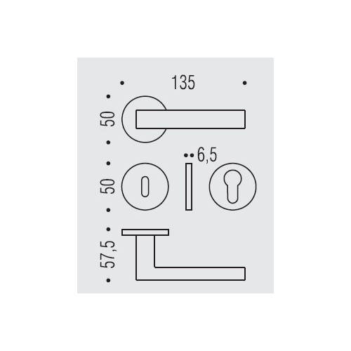 Klamka ELLE RF CR - chrom Colombo