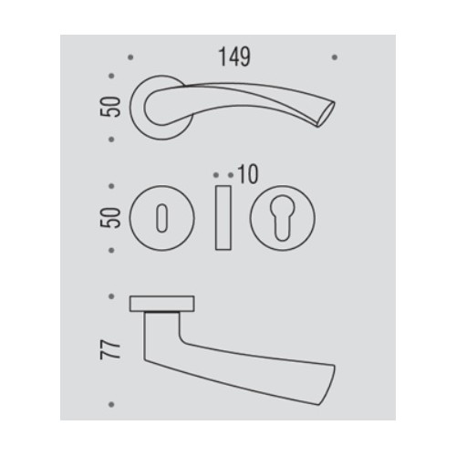 Klamka FLESSA OP - oroplus Colombo