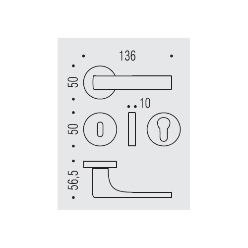 Klamka ROBOCINQUE CM - chrom matowy Colombo