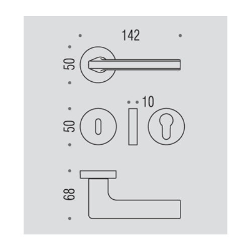Klamka GIRA VI - vintage Colombo