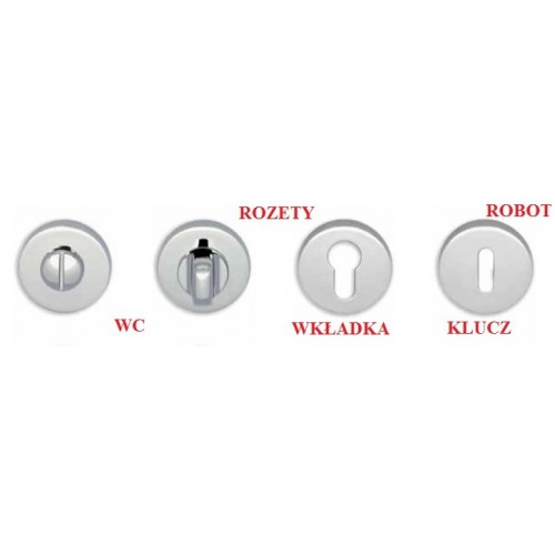 Klamka ROBOT szyld okrągły biały