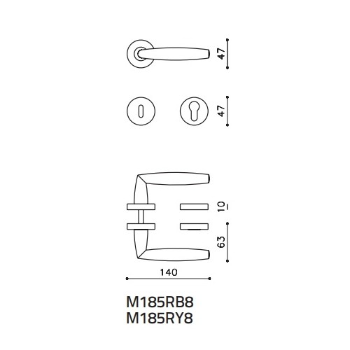 Klamka AURELIA SuperFinish mosiądz satyna OLIVARI