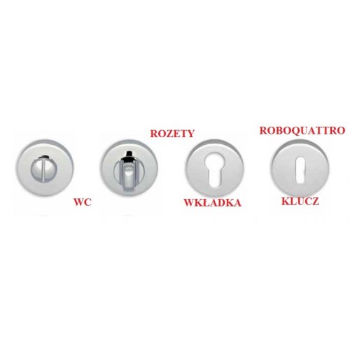 Klamka ROBOQUATTRO szyld okrągły chrom satyna